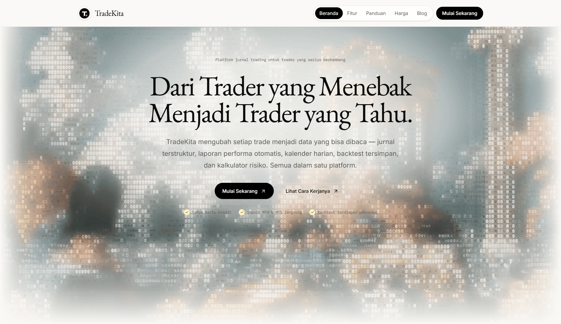 Preview TradeKita Trading Journal, web-app untuk Fintech, Trading, SaaS.